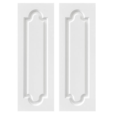 raised panel pvc composite exterior shutter pair white unpainted