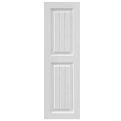 Sample Wainscot Composite PVC Exterior Shutter White Unpainted