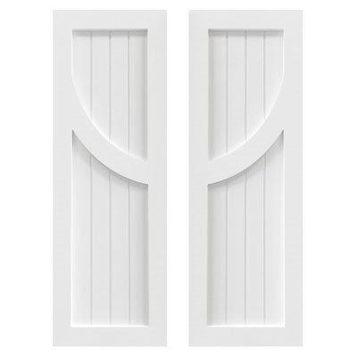 Curved Mullion Wainscot PVC Exterior Shutters