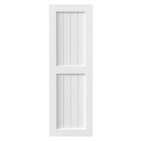 Sample Traditional Wainscot Composite PVC Exterior Shutter White Unpainted