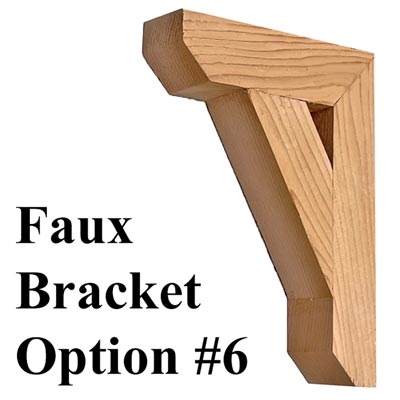 Cedar Window Box Bracket, Style 6