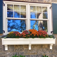 108" Tapered Panel PVC Window Boxes - No Rot