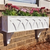 24" X Pattern PVC Window Box Planter/Flower Box with 2 FREE Brackets