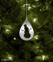 Metal Snow Man Silhouette Tree Ornament