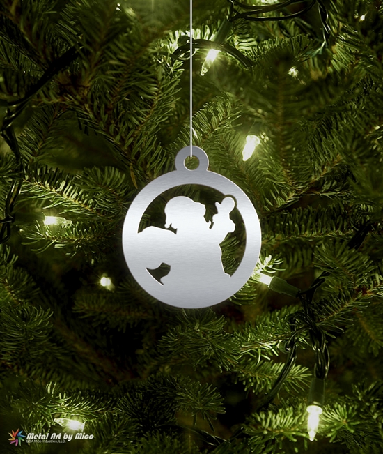 Metal Santa Claus Tree Ornament