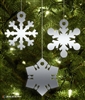Metal Snowflake Tree Ornament Bundle (3 included)