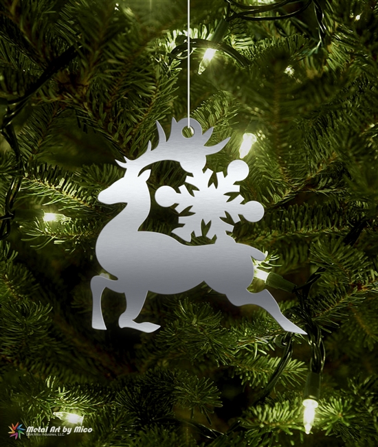 Metal Reindeer Tree Ornament
