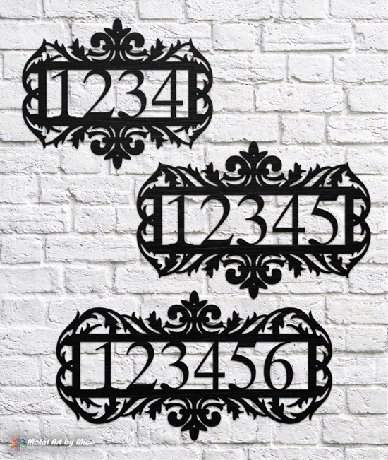 Victorian Style House Number Sign