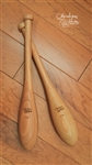 1lb Victorian Teardrop Clubs - Oak - Pair