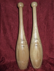 3lb Oak Indian Clubs - Pair - Second Quality