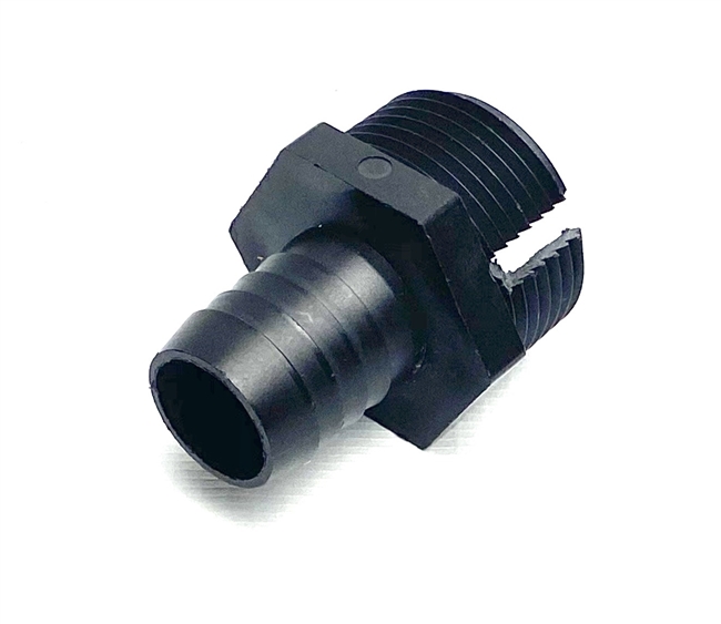 15-359 - 1-inch (male thread) x 3/4-inch Barb Adapter (special cut)