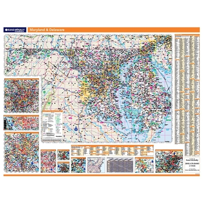 Maryland - Delaware Highway City County map