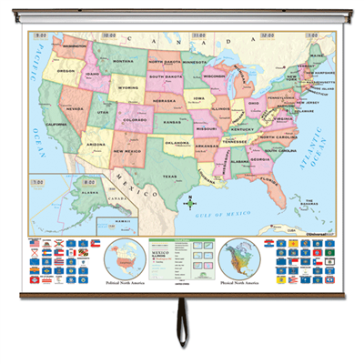 United States Classroom Wall Map