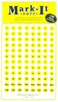 Stick-on Dots Medium 1/4" Numbered 1-240 yellow