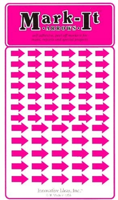 Stick-on Arrows Pink map stickers