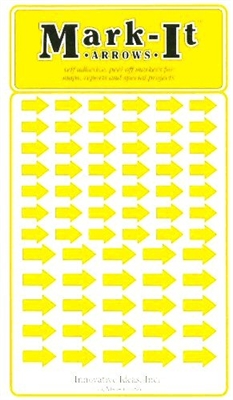 Stick-on Arrows yellow map stickers