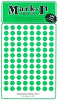 600 green 1/4" map stick-on map dots