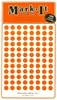 600 orange 1/4" map stick-on map dots