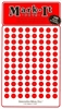 600 red 1/4" map stick-on map dots