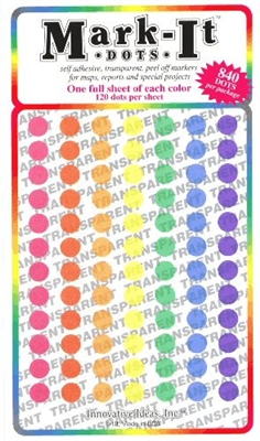 840 stick-on dots 1/4" map stickers