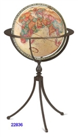 MARIN 16" INCH GLOBE ANTIQUE OCEAN RAISED