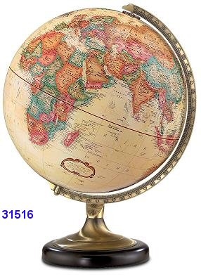 SIERRA 12" INCH GLOBE ANTIQUE RAISED-RELIEF