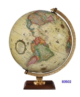 CARLYLE 12" INCH GLOBE ANTIQUE ILLUMINATED RAISED-RELIEF