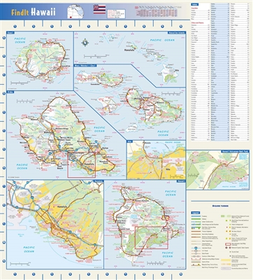 Hawaii State Wall Map by Globe Turner