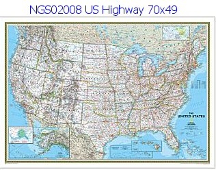 National Geographic U.S. Highway Political Map
