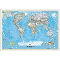 National Geographic Political World Map 42 x 30