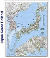 National Geographic Japan and Korea map