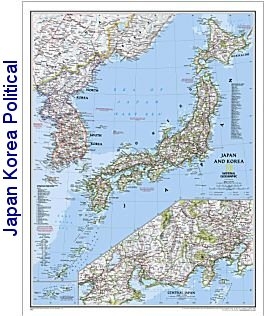 National Geographic Japan and Korea map