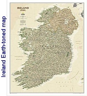 National Geographic map containing Ireland