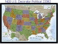 National Geographic U.S. Decorator Political Map