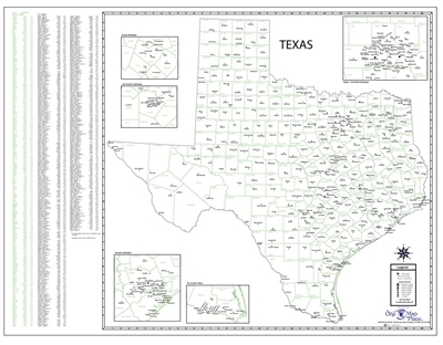 Texas County Town Map
