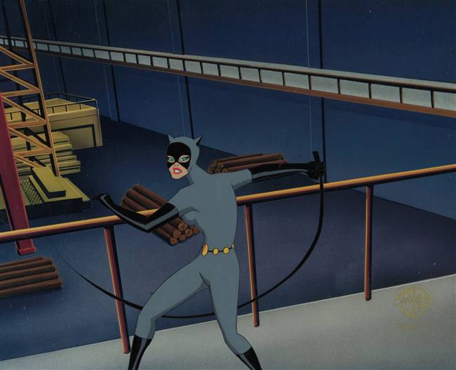 Original Production Cel of Catwoman from Batman the Animated Series