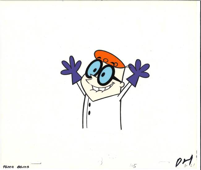 Original Production Cel of Dexter from Dexter's Laboratory
