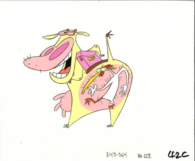 Original Production Cel of Cow and Chicken from Cow and Chicken