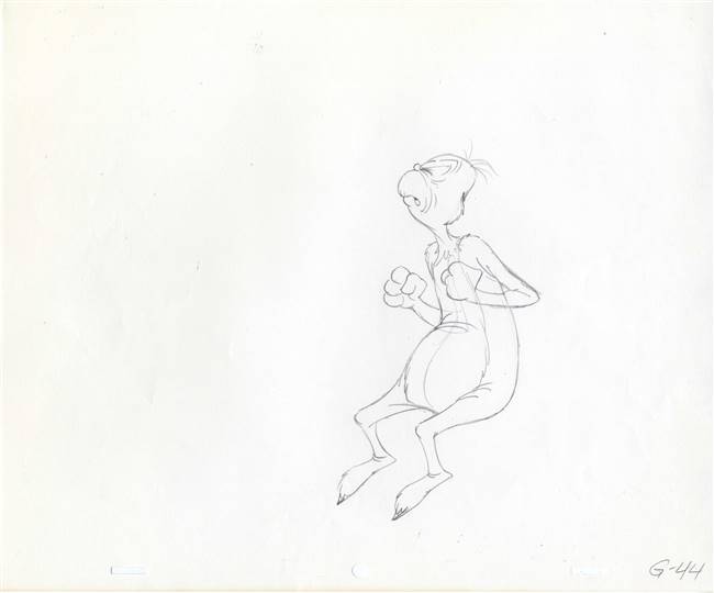 Original Production Drawing of the Grinch from Grinch Grinches the Cat in the Hat (1982)
