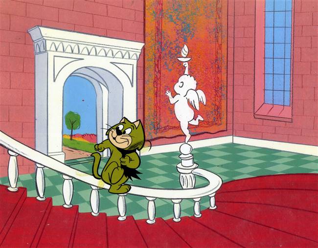 Production Cel of Spook Cat from Top Cat