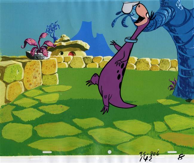 Original Production Cel of Dino from the Flintstones (1960s)