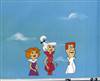 Original Production Cel of George, Jane, and Judy Jetson from the Jetsons (1980s)
