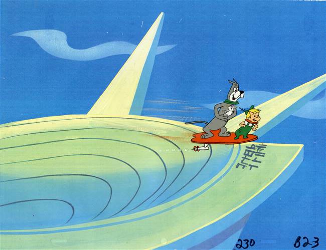 Original Production Cel of Astro and Elroy Jetson from the Jetsons (1980s)
