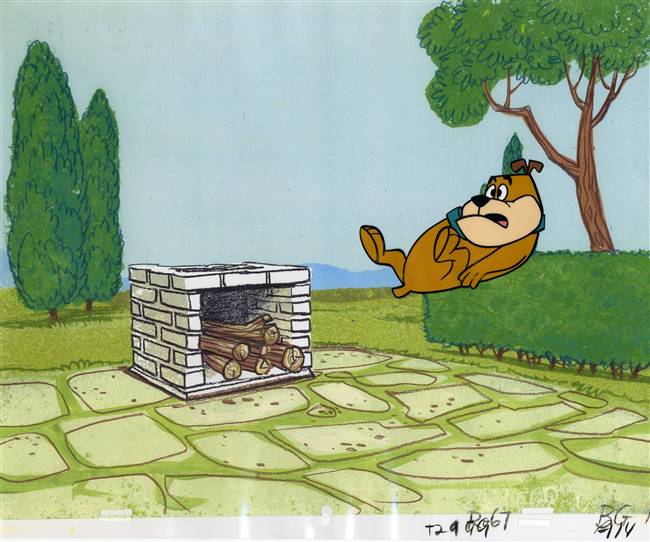 Original Production Cel of a dog from Hanna Barbera (1960s)