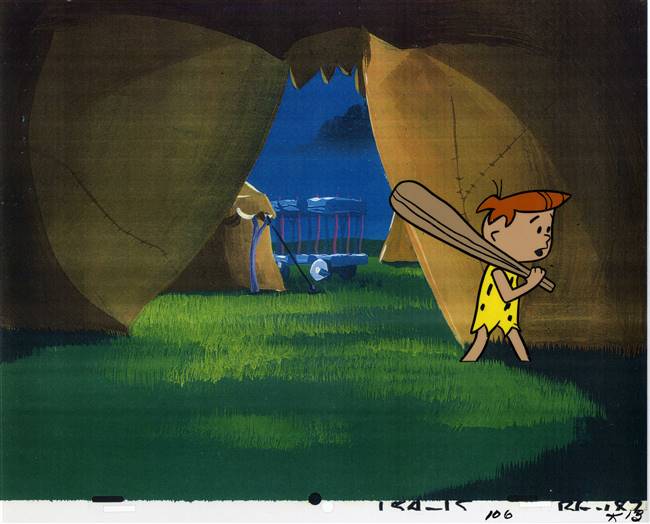Original Production Cel of a kid from the Flintstones (1960s)