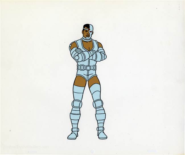 Original Production Color Model Cel of Cyborg from a Teen Titans Anti-Drug PSA