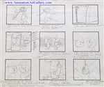 Storyboard of Pixie and Dixie from Hanna-Barbera (c.1960s)