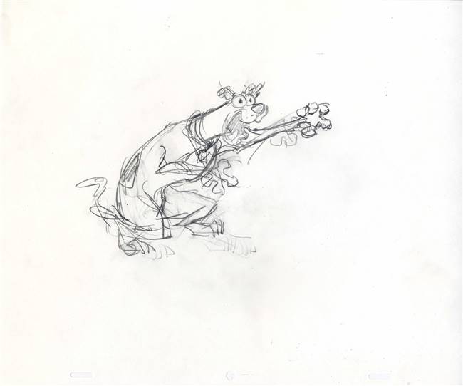Original Publicity Drawing of Scooby from Scooby Doo (1990s)