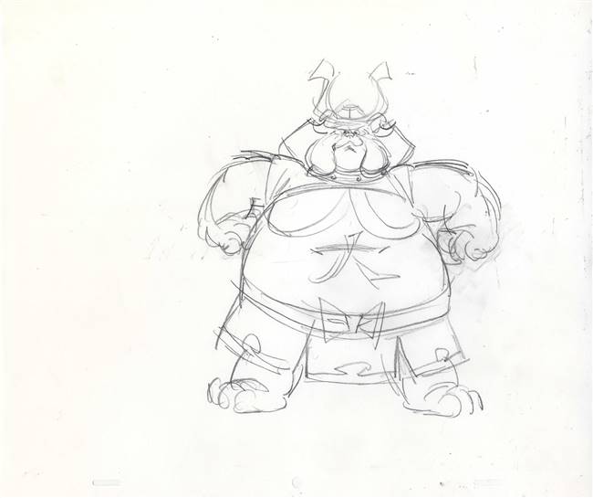 Original Production Drawing of Spike from the Karate Guard (2005)