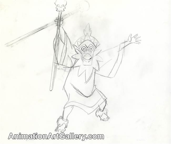 Publicity Drawing of the witch doctor from Scooby Doo (1990s)